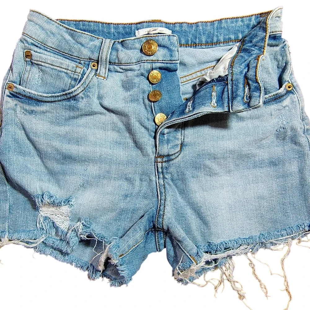 STS Blue Women's Kate High Rise Distressed Denim‎ Cutoff Shorts Size 26